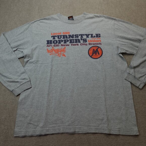 Vintage Triple 5 Soul Shirt 2XL Gray Long Sleeve Turnstyle HoppersY2K - Picture 1 of 10